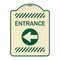 Signmission Entrance Left Arrow Heavy-Gauge Aluminum Architectural Sign, 24" H, TG-1824-23964 A-DES-TG-1824-23964 - alternate 1